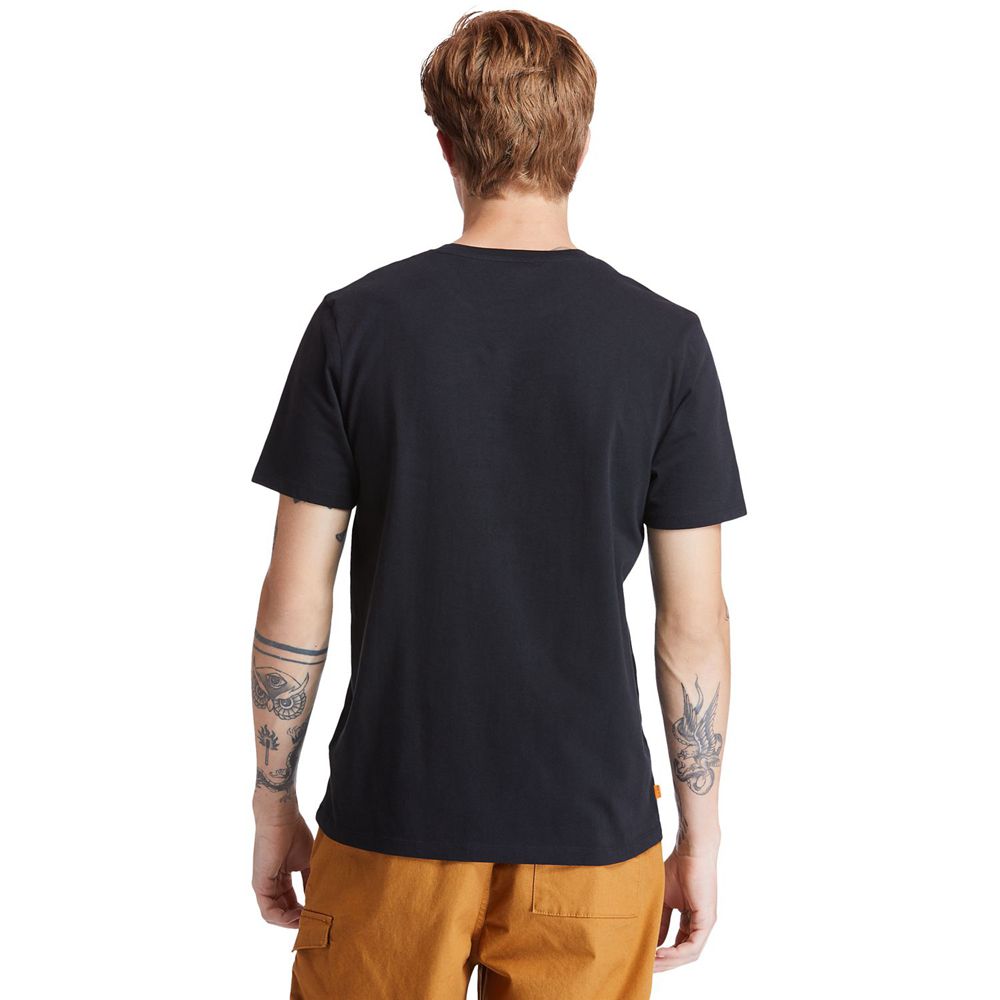 Camisetas Masculino - Timberland Kennebec River Camo-Logo - GLZAV5061 - Pretas